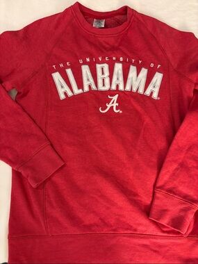 Rivalry Threads Red Alabama Crewneck Sweatshirt with White Lettering